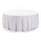 Atlas Commercial Products 120" Round Polyester Tablecloth, White PY-120R-01 - alternate 1